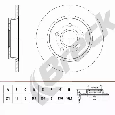 BRECK TARCZA HAMULCOWA BR 068 SA100 