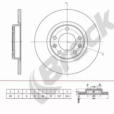 BRECK TARCZA HAMULCOWA BR 080 SA100 