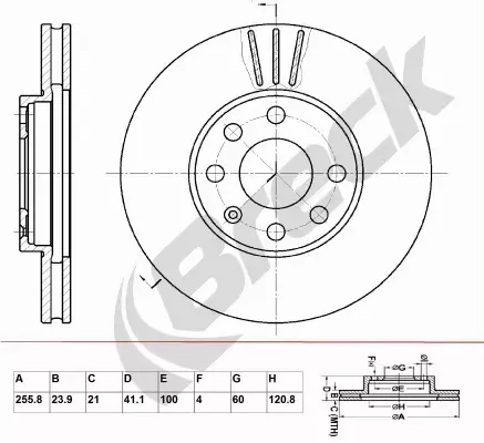 BRECK TARCZA HAMULCOWA BR 307 VA100 