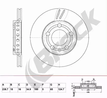 BRECK TARCZA HAMULCOWA BR 309 VA100 