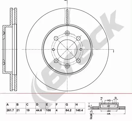 BRECK TARCZA HAMULCOWA BR 320 VA100 