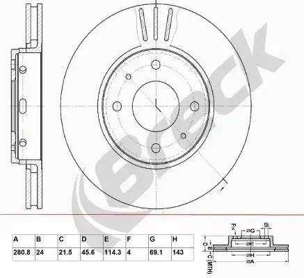 BRECK TARCZA HAMULCOWA BR 331 VA100 