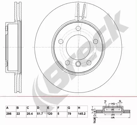 BRECK TARCZA HAMULCOWA BR 332 VA100 