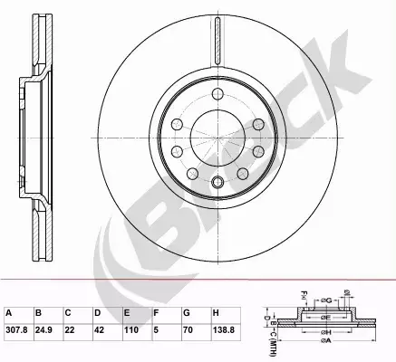 BRECK TARCZA HAMULCOWA BR 371 VA100 