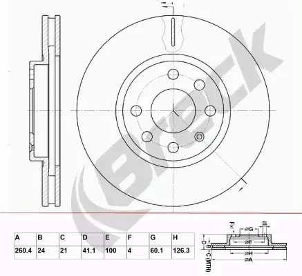 BRECK TARCZA HAMULCOWA BR 341 VA100 