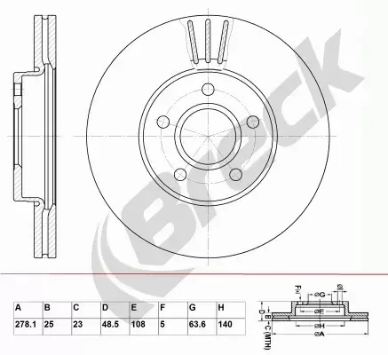 BRECK TARCZA HAMULCOWA BR 345 VA100 