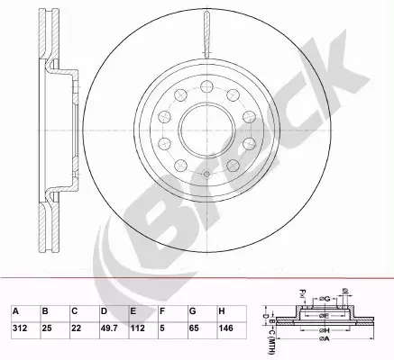 BRECK TARCZA HAMULCOWA BR 346 VA100 