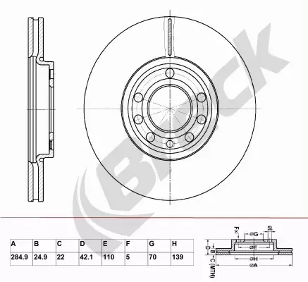 BRECK TARCZA HAMULCOWA BR 351 VA100 