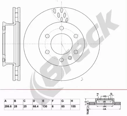 BRECK TARCZA HAMULCOWA BR 352 VA100 