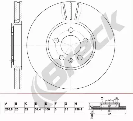 BRECK TARCZA HAMULCOWA BR 353 VA100 