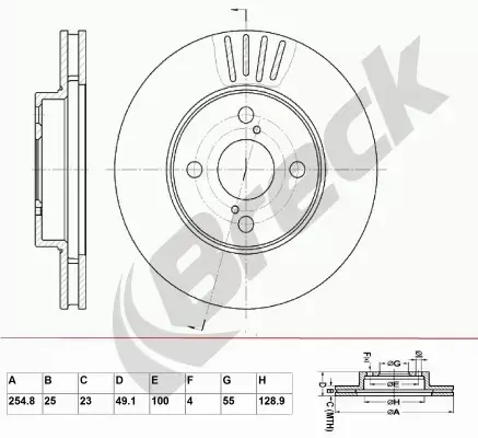 BRECK TARCZA HAMULCOWA BR 378 VA100 