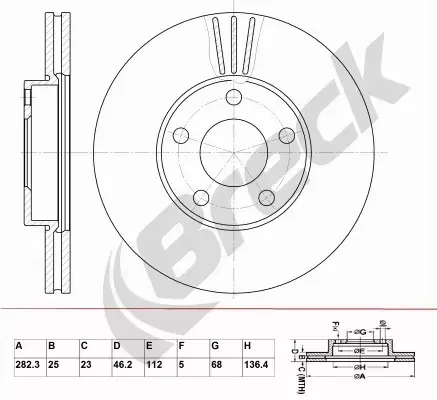 BRECK TARCZA HAMULCOWA BR 383 VA100 