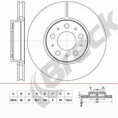 BRECK TARCZA HAMULCOWA BR 388 VA100 