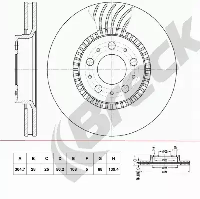 BRECK TARCZA HAMULCOWA BR 402 VA100 