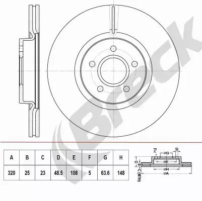 BRECK TARCZA HAMULCOWA BR 417 VA100 