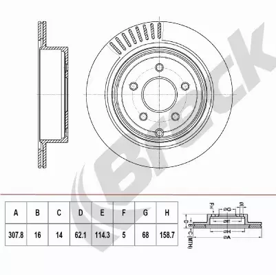 BRECK TARCZA HAMULCOWA BR 421 VH100 