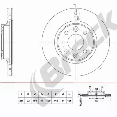 BRECK TARCZA HAMULCOWA BR 436 VA100 