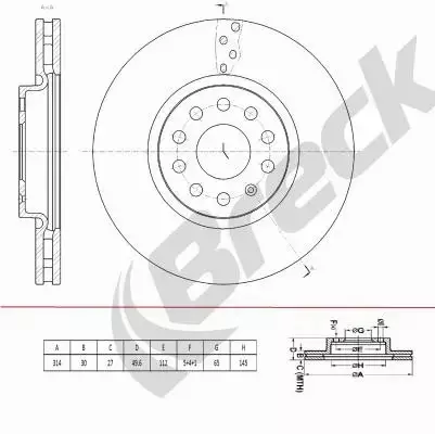 BRECK TARCZA HAMULCOWA BR 440 VA100 