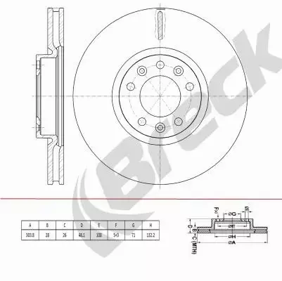 BRECK TARCZA HAMULCOWA BR 446 VA100 