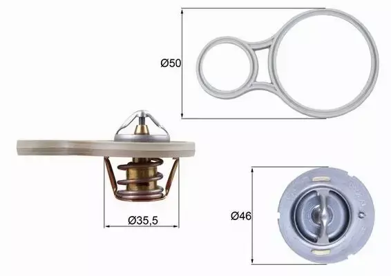 MAHLE TERMOSTAT UKŁ. CHŁODZENIA TX 255 91 