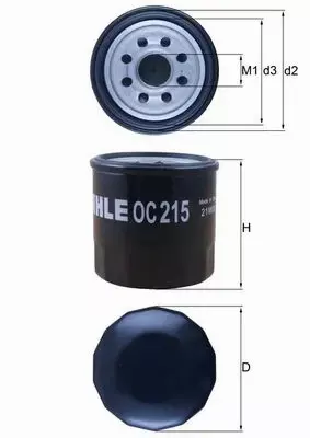 MAHLE FILTR OLEJU OC 215 