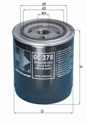 MAHLE FILTR OLEJU OC 278 