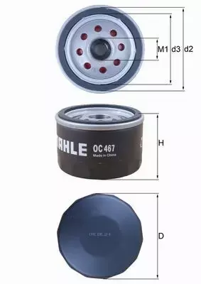 MAHLE FILTR OLEJU OC 467 