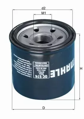 MAHLE FILTR OLEJU OC 574 