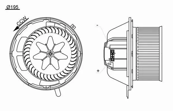 MAHLE WENTYLATOR WEWNĘTRZNY AB 194 000S 