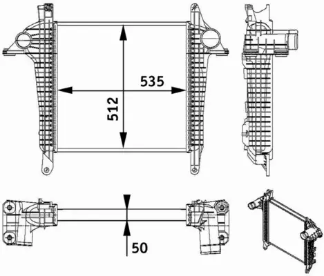 MAHLE CHŁODNICA INTERCOOLER CI 136 000P 