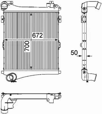 MAHLE CHŁODNICA INTERCOOLER CI 179 000P 