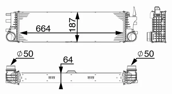 MAHLE CHŁODNICA INTERCOOLER CI 180 000P 