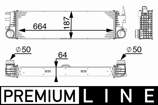 MAHLE CHŁODNICA INTERCOOLER CI 180 000P 