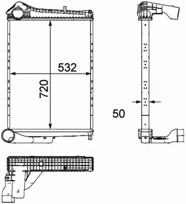 MAHLE CHŁODNICA INTERCOOLER CI 182 000P 