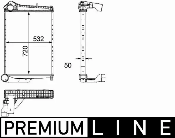 MAHLE CHŁODNICA INTERCOOLER CI 182 000P 