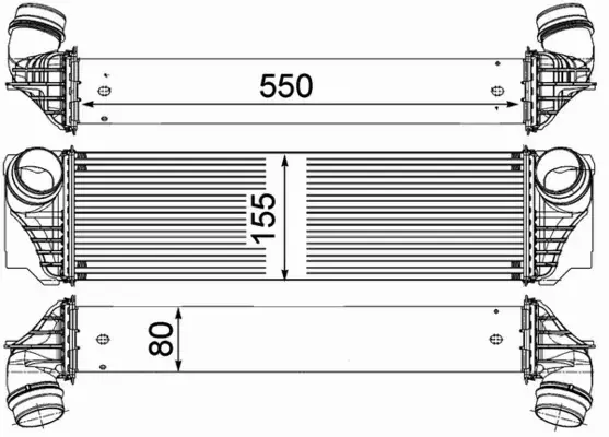 MAHLE CHŁODNICA INTERCOOLER CI 183 000P 