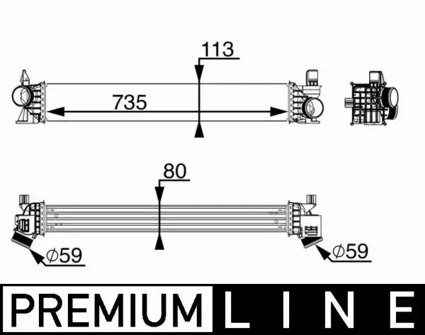 MAHLE CHŁODNICA INTERCOOLER CI 217 000P 