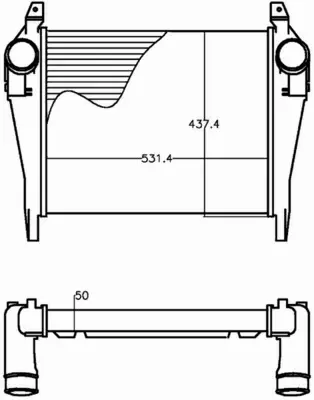 MAHLE CHŁODNICA INTERCOOLER CI 267 000P 