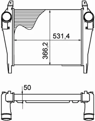 MAHLE CHŁODNICA INTERCOOLER CI 268 000P 