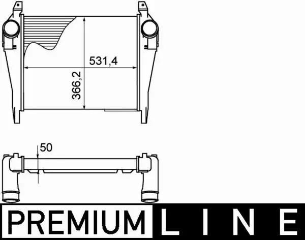 MAHLE CHŁODNICA INTERCOOLER CI 268 000P 