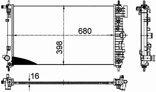 MAHLE CHŁODNICA WODY CR 1098 000P 