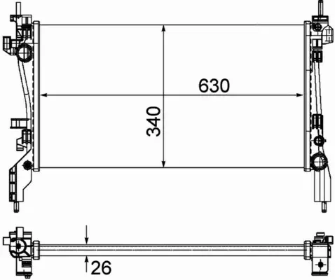 MAHLE CHŁODNICA WODY CR 1122 000P 