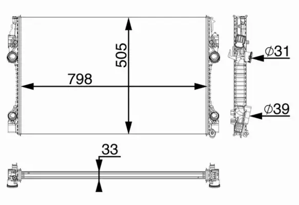 MAHLE CHŁODNICA SILNIKA CR 1163 000P 