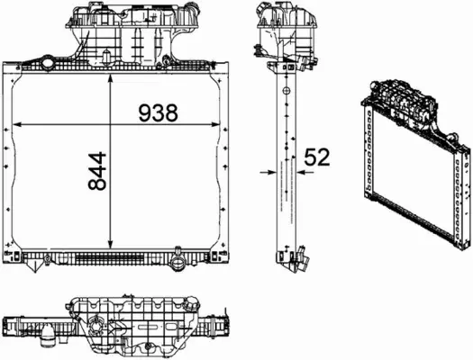 MAHLE CHŁODNICA SILNIKA CR 1167 000P 