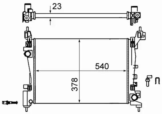 MAHLE CHŁODNICA WODY CR 1182 000S 