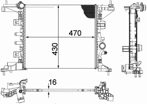 MAHLE CHŁODNICA SILNIKA CR 1187 000P 