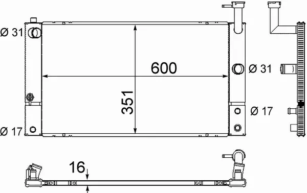 MAHLE CHŁODNICA WODY CR 1855 000S 