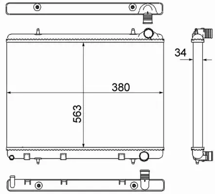 MAHLE CHŁODNICA WODY CR 2033 000S 