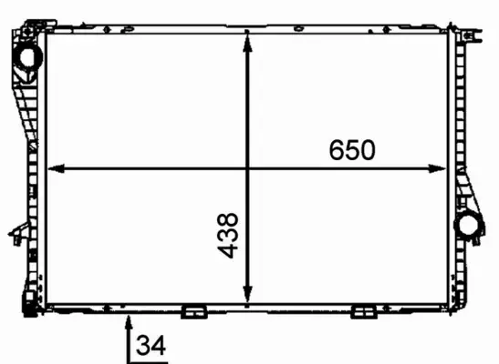 MAHLE CHŁODNICA SILNIKA CR 296 000P 