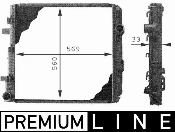 MAHLE CHŁODNICA SILNIKA CR 671 000P 